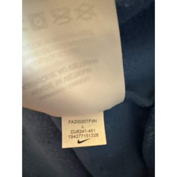 Nike Blue Camo Dri-Fit Pullover Standard Fit Hoodie Size L - Picture 9 of 9